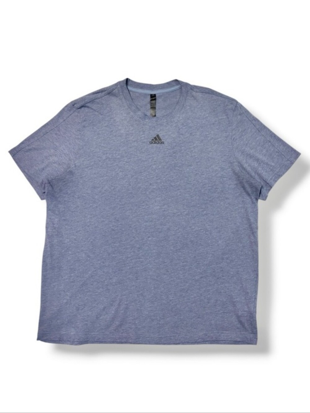 ADIDAS Heathered Blue Crew Neck Tee Size XL